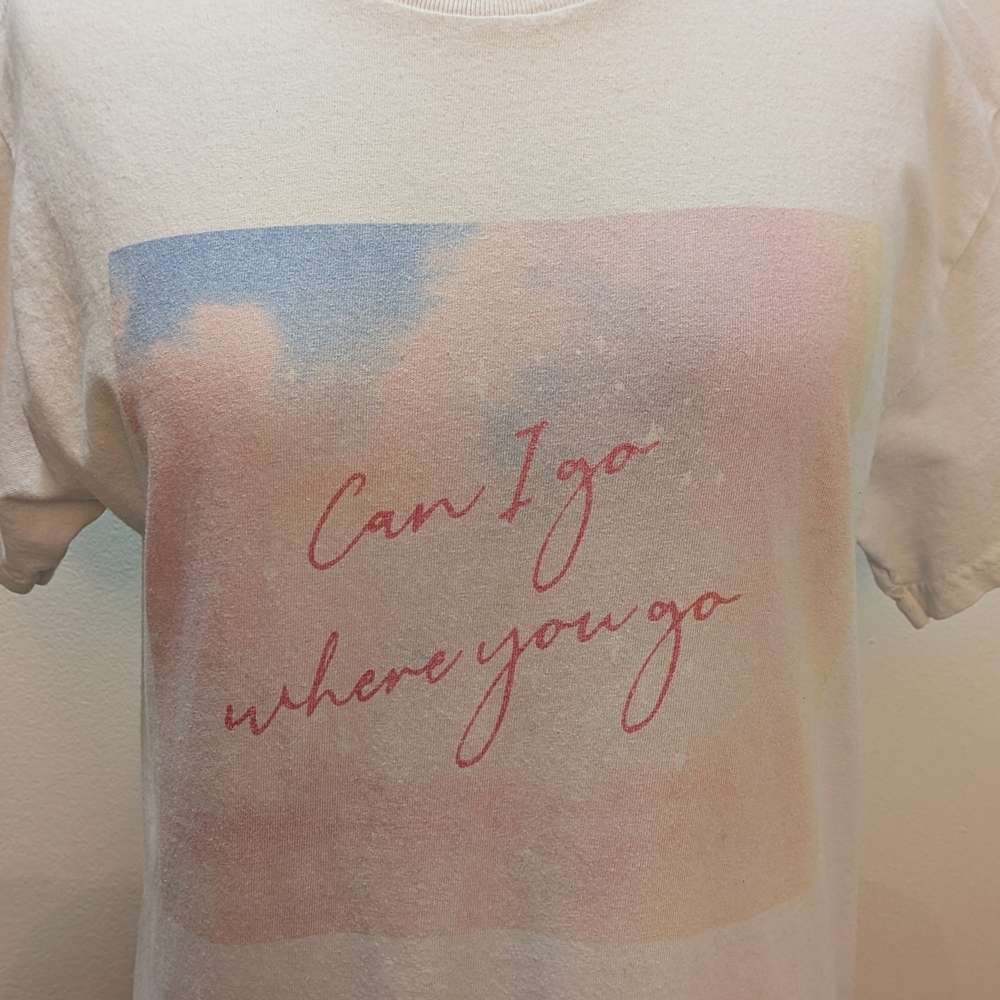 Taylor Swift Lover Lyrics Tee | Girl Tribe Co | "Can I Go Where You Go" Size M
